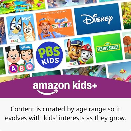 Amazon Kids Plus content featuring popular children's shows and characters.