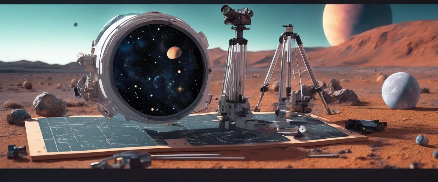 Astronomy experiment kit components