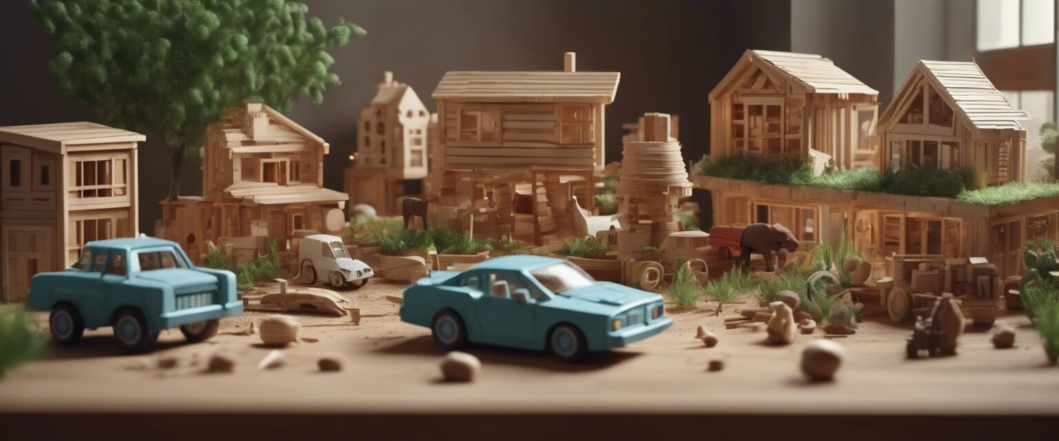 Eco-friendly toys display