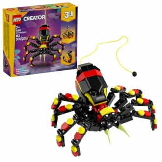 LEGO Creator 3-in-1 spider set with box and model.