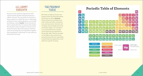 Colorful periodic table of elements with accompanying text.