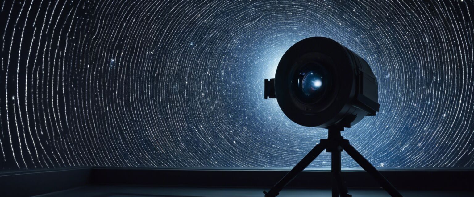 Planetarium projector displaying stars