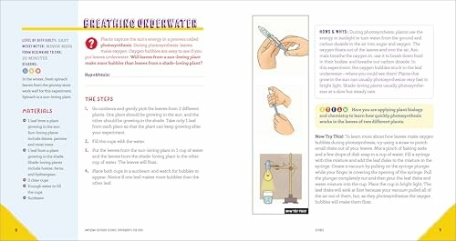 Book page explaining how plants use oxygen underwater with illustrations.